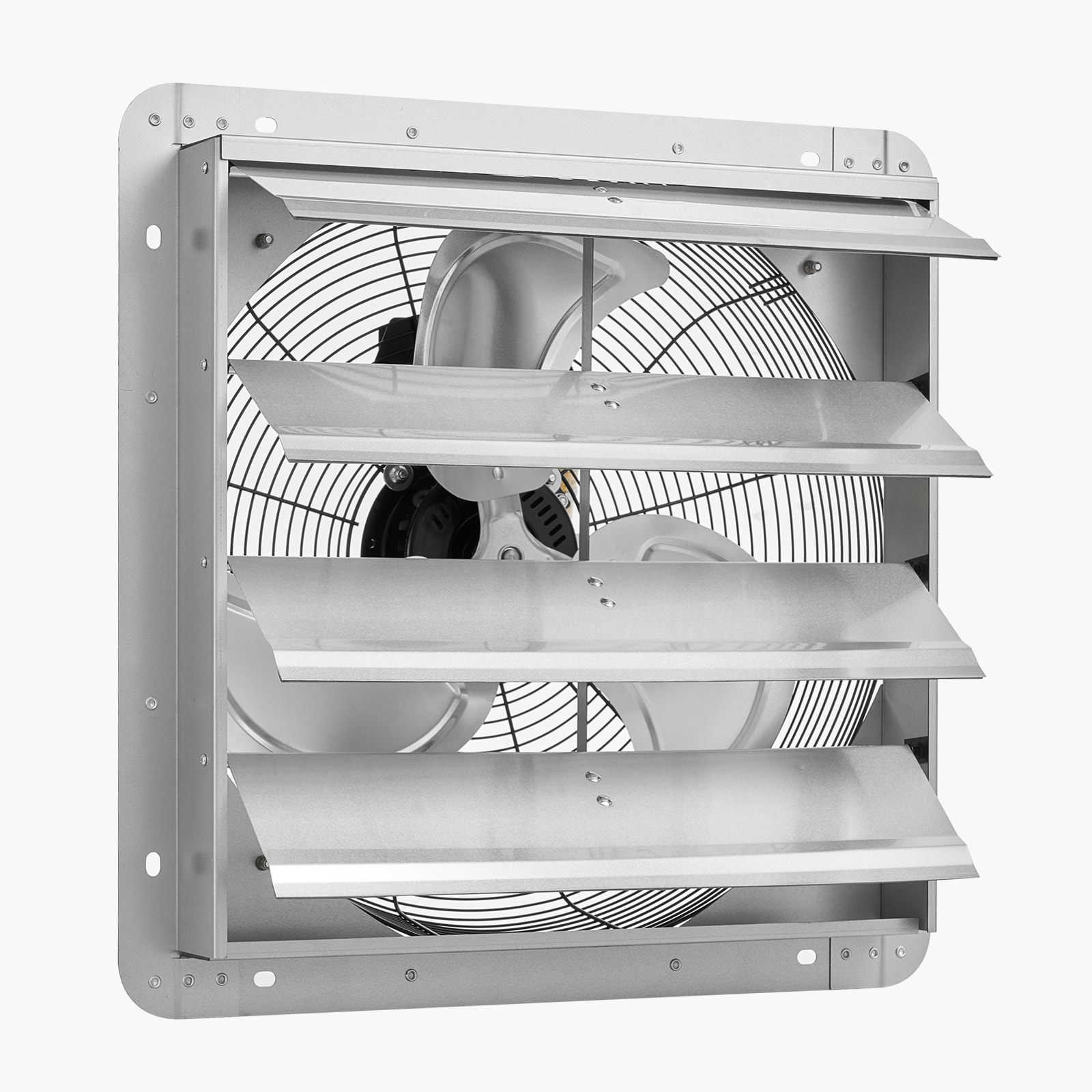 18 Inch Shutter Exhaust Fan Wall Mounted Ventilation Fan Silver_voghion.com
